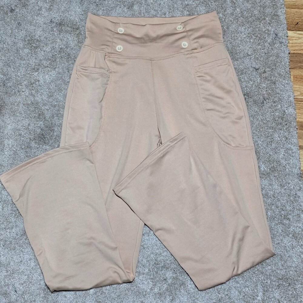 2 Pair Light Weight Pants - Blue and Tan - Medium - Picture 2 of 8